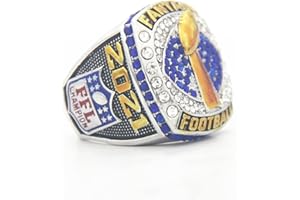Kuseli 2020-2021 Fantasy Football Championship Ring MVP Trophy Prize for Fans Mens' Souvenir Gift (Without Box)