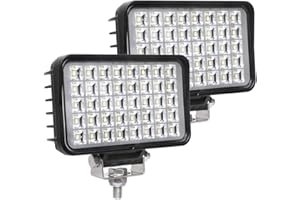 EXZEIT 6 Inch Led Work Light for Truck Tractor, 80W 6800Lumens Flood Light Off Road Light for Tractor SUV ATV, 12/24V