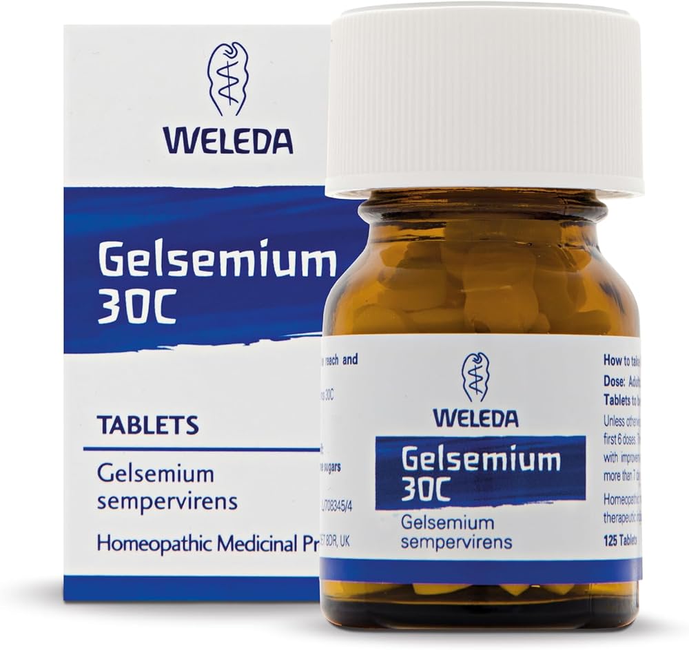 Weleda Gelsemium 30C Tablets 125 Pack Homeopathic (Gelsemium sempervirens 30C)