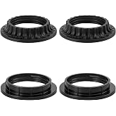DiCUNO E26 Lamp Shade Rings, Collar Rings 34mm 39mm Inner Diameter, 4-Pack | Black E26 Light Socket Collar Ring, Threaded Reducer 1-3/8 Inch and 1-1/2 Inch,Hanging Lamp Holder Parts, 34mm 39mm 2pcs Each