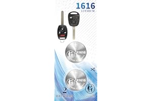 2 Pack CR1616 Original Key Fob Battery Replacement for Honda（2005-2015 ）CR-V, Accord, Civic, Odyssey, Ridgeline 1992-2009 Com