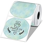 Phomemo Wavy Circle Thermal Label, Gradient Rainbow Green Sticker Label for M110/M100/M220/M250/M108 Label Makers, 1.96" x 1.96" (50x50 mm), for Barcode/Address/Mailing/Logo/Business/Home