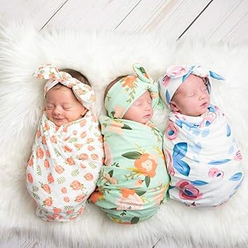 baby swaddle and bow