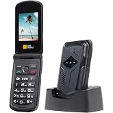 AGM M10 Flip Phone, 4G LTE Dual SIM for T-Mobile, IP68/IP69K, Rugged Phone | with Easy Drop-In Charging Dock, Large Backlit Tactile Buttons, SOS &amp; Speed Dial, LED Call &amp; Text Alerts, 2.4" Color Screen