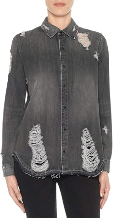 black denim shirt womens