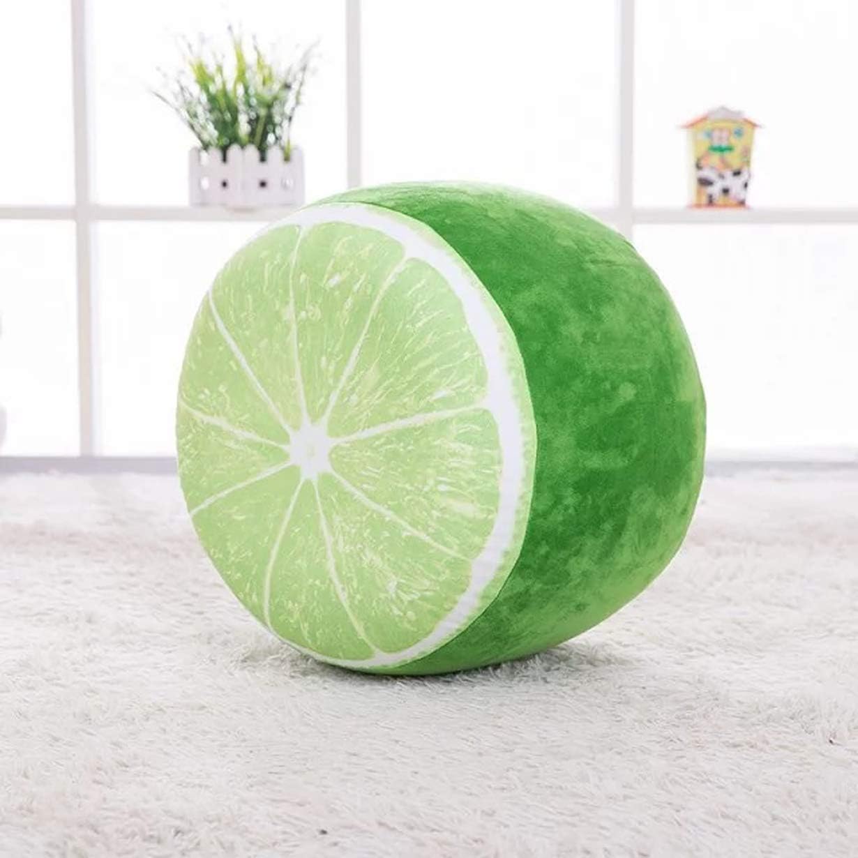 eTACH Camping & Hiking Camping Furniture Cartoon Fruit Plush Inflatable seat Sofa Chair Durable Portable Outdoor Camping Chair Inflatable Stool footrest Cushion For Home Office Yoga