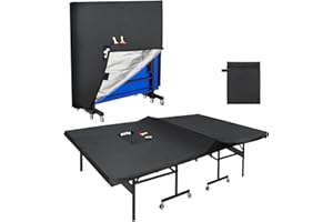 Coolrunner Ping Pong Table Cover - Waterproof Indoor & Outdoor, 420D Oxford Fabric for Folding & Flat Tables