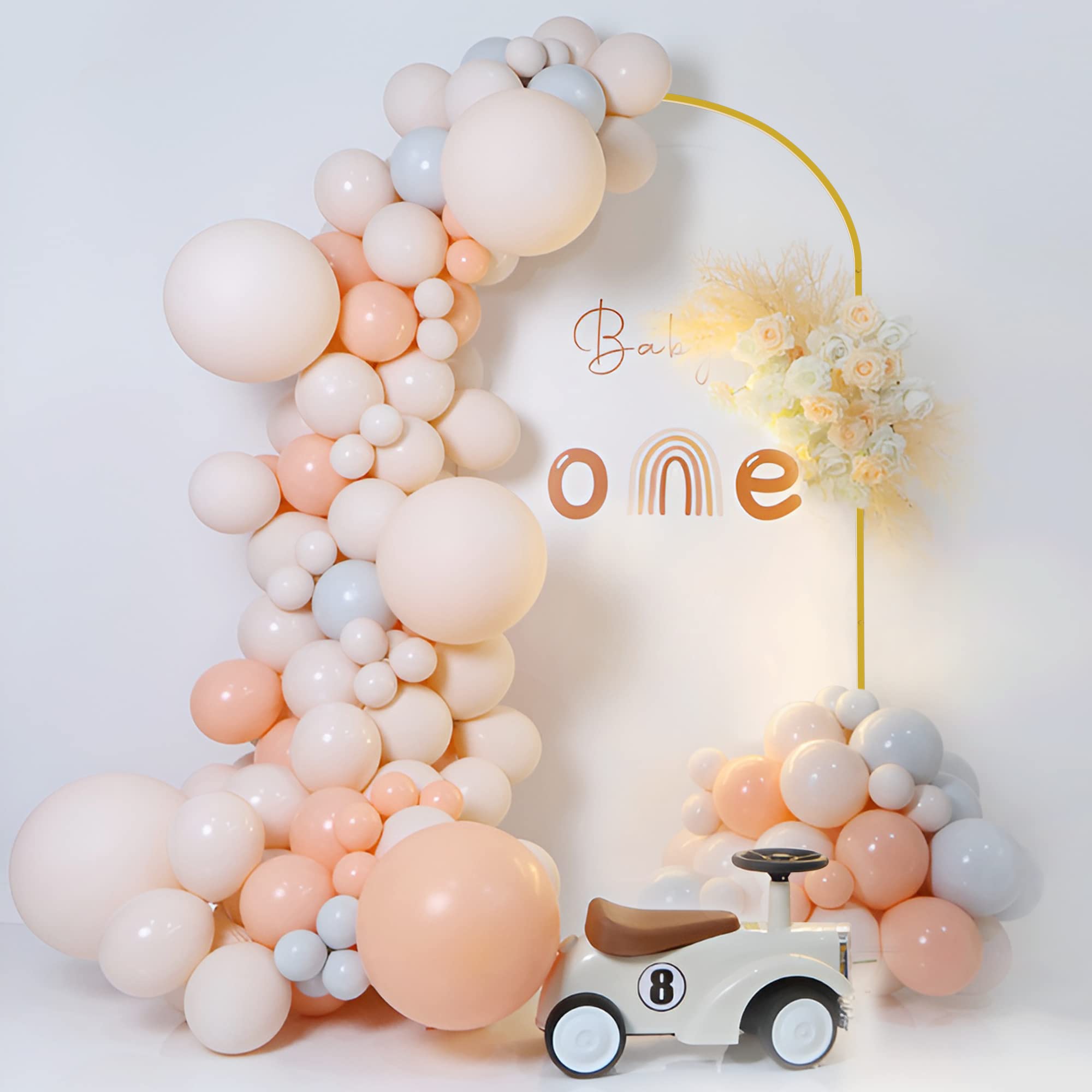 Metal Arch Backdrop Stand 7.2FT Gold Wedding Balloon Arched Backdrop Stand Square Arch Frame for Birthday Party Bridal Baby Shower Ceremony Decoration