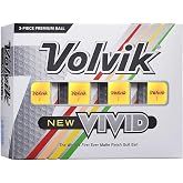 Volvik New Vivid Golf Balls: Matte Yellow, Dozen