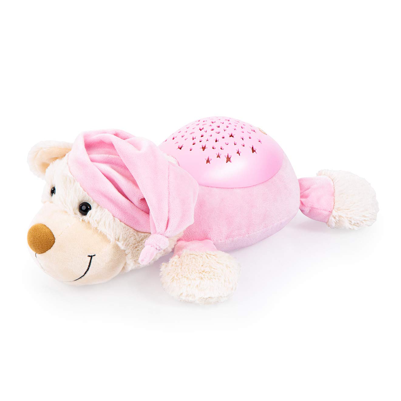 Bayer Design Sleep Soother, Night Light, Plush Projection Light Toy Bear, Portable Stuffed Toy, Sound Sleep Aid