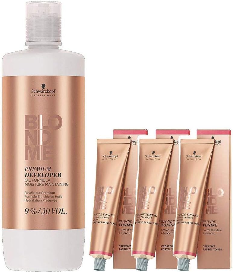 BlondMe Colour Combo Developer 9%/30Vol and x3 Lilac Toner