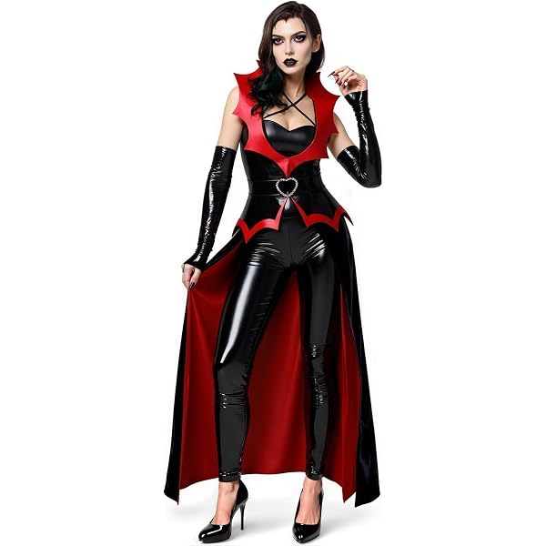 Amazon.com: EraSpooky Evil Dress for Women Halloween Devil costume Red  Demon Dress 4PCs : Clothing, Shoes & Jewelry