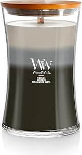 WoodWick Large Hourglass Scented Candle Warm Woods 130 Hour Burn Time