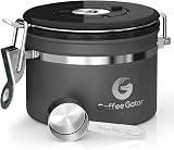 Coffee Gator Airtight Canister 900 mL Stainless Steel with Date Tracker