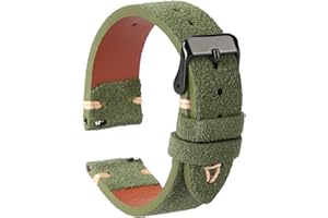 WOUKUP Quick Release Suede Leather Watch Bands Vintage Watchband for Men Watch Strap 18mm 19mm 20mm 21mm 22mm 24mm