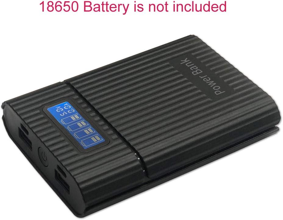 Anti-Reverse DIY Power Bank Box 4X 18650 Battery LCD Display Charger for Smart Phone