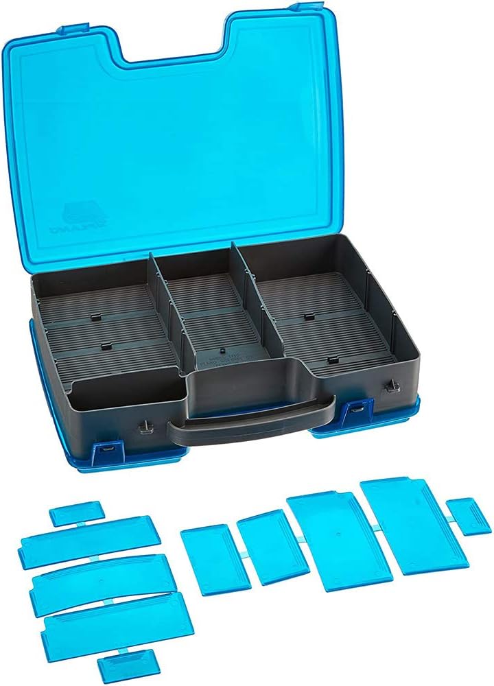 Plano Large 2 Sided Tackle Box, Metallic Gray & Blue, Medium: Sports & Outdoors