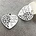 Kinteshun Lettering Sayings Words Charm Hang Tag Quote Message Verses Charm Pendant for DIY Necklace Bracelet Jewelry Making Accessaries(12pcs,Antique Silver Color)