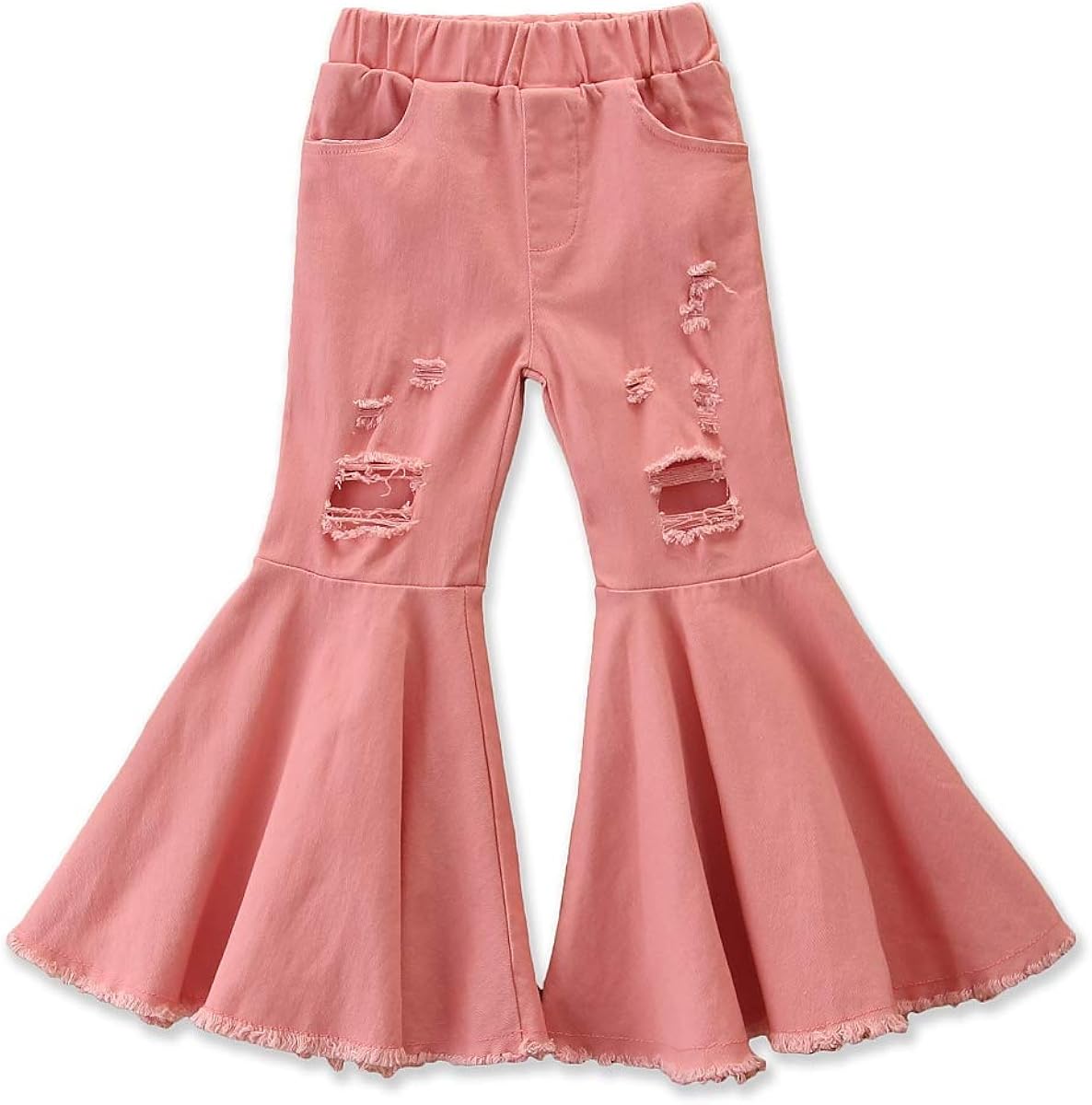 baby pink flare pants