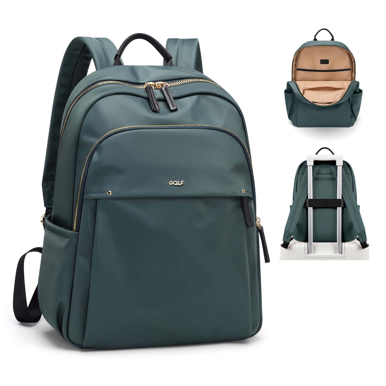 Photo 1 of GOLF SUPAGS Stylish Laptop Backpack for Women Computer Bag Fits 14 Inch Notebook Travel College Work Backpacks Purse (Atrovirens)