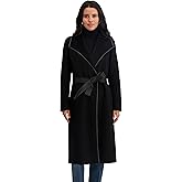 T Tahari Women's Elaine Boiled Combo Wool Coat