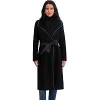 Tahari Plus Size Double-Face Belted Wrap Coat - Macy's