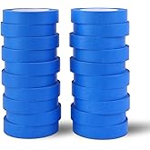 EFOK 20 Rolls Blue Painters Tape 1 inch Wide Bulk Paint Masking Tape 55 Yds | UV Resistant No Residue Easy Removal Painter's Tape Bulk Paint Tape for Walls Painting Packing Automotive Home Total 1100 Yds