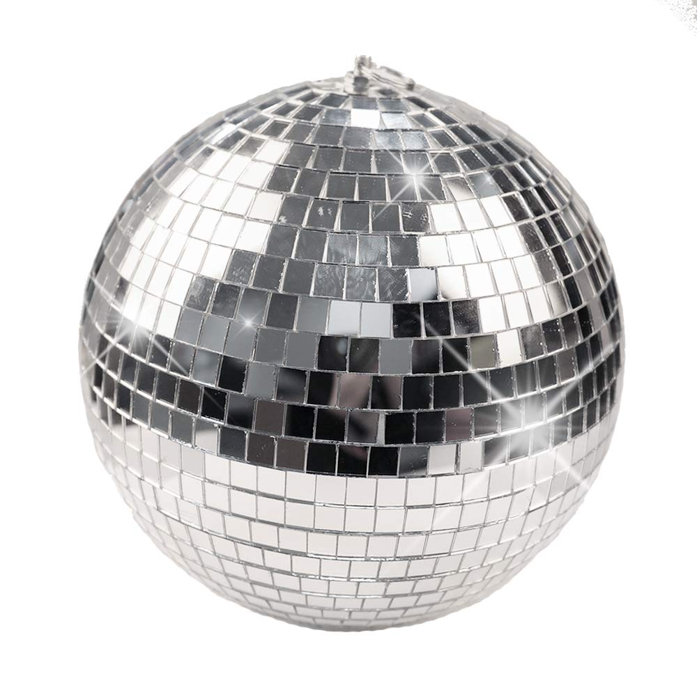 Photo 1 of Boshen 6" Disco Mirror Ball with Hanging Ring Silver Party Disco Ball Light for Party Xmas DJ Stage Lighting Effect
