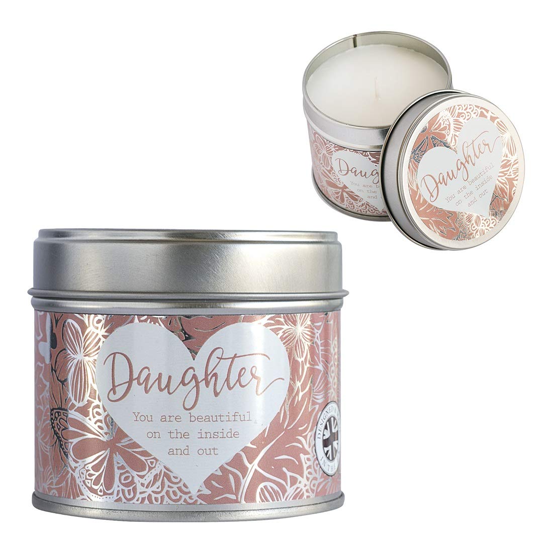 Arora 7352 Said with Sentiment-Candle in A Tin Daughter, Multicolour, One Size
