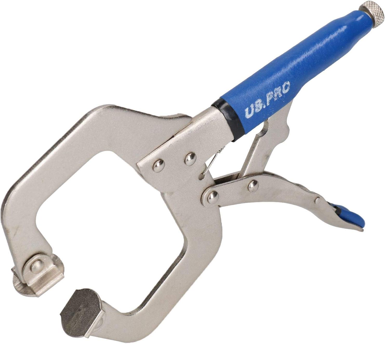 11” Welding Locking C Clamps Adjustable Fastener with Quick Release Grip 2 Pack, Nickel - Image 4