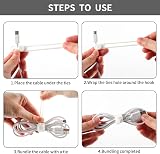 TamBee Reusable Silicone Cable Ties 16pcs White Wire Organizer view 3