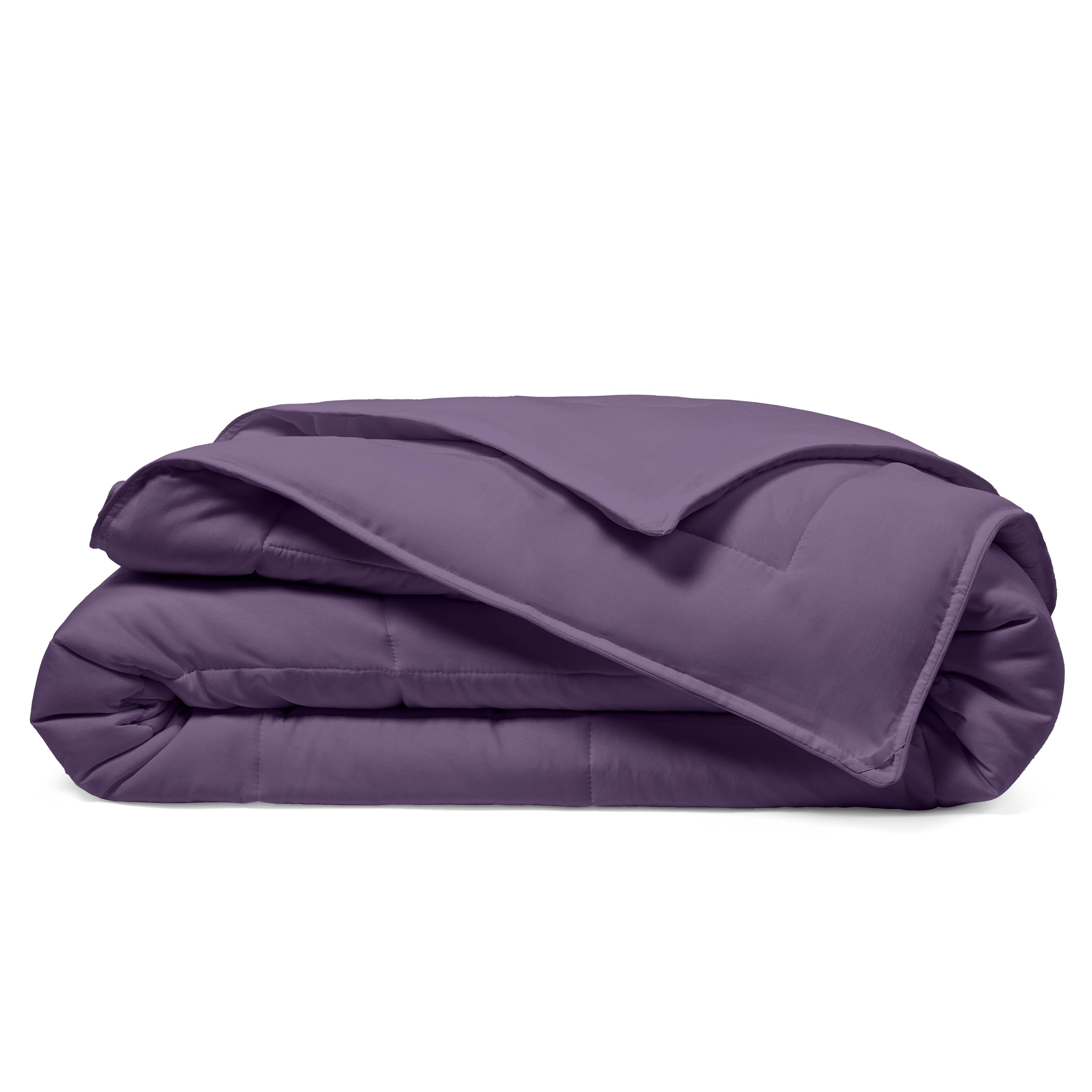 Photo 1 of Cosy House Collection Luxury Down Alternative Comforter - Blend of Rayon Derived from Bamboo - Dorm Room Essentials - All Season Use - Box Stitch Construction & Duvet Loops (Twin/Twin XL, Purple)