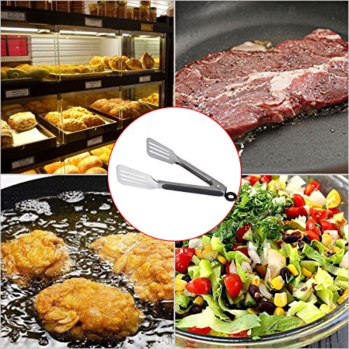 sefone Kitchen Tongs Stainless Steel,9 Inch,Buffet Party Catering Serving Tongs Salad Tongs Cake Tongs Bread Tongs Kitchen Tongs - Thumbnail 5