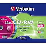 Verbatim CD-RW 700 MB, Pack of 5 Slim