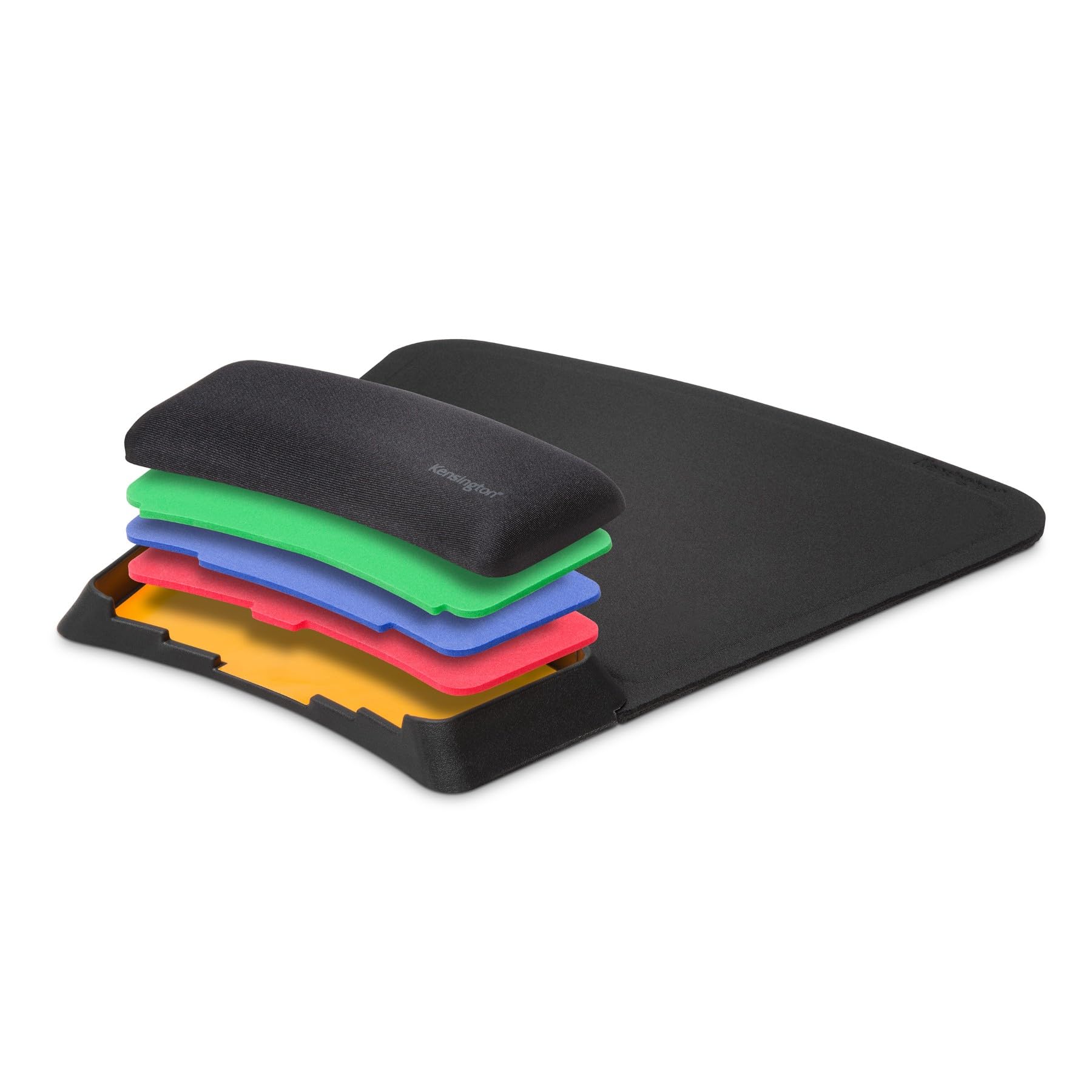 Kensington Mouse Mat with Adjustable Wrist Rest - Ergonomic SmartFit, anti-slip mouse mat with wrist support for comfort when using computer or laptop with laser & optical mice - Black (K55793EU)