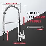 Cobbe Kitchen Sink Mixer Tap Chrome with Pull Down Sprayer 2 Modes High Arc view 7