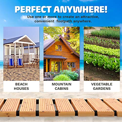 Zyppio RollOut Garden Pathway, 8’ Long, Straight, WeatherResistant Walkway for Outdoor Patios