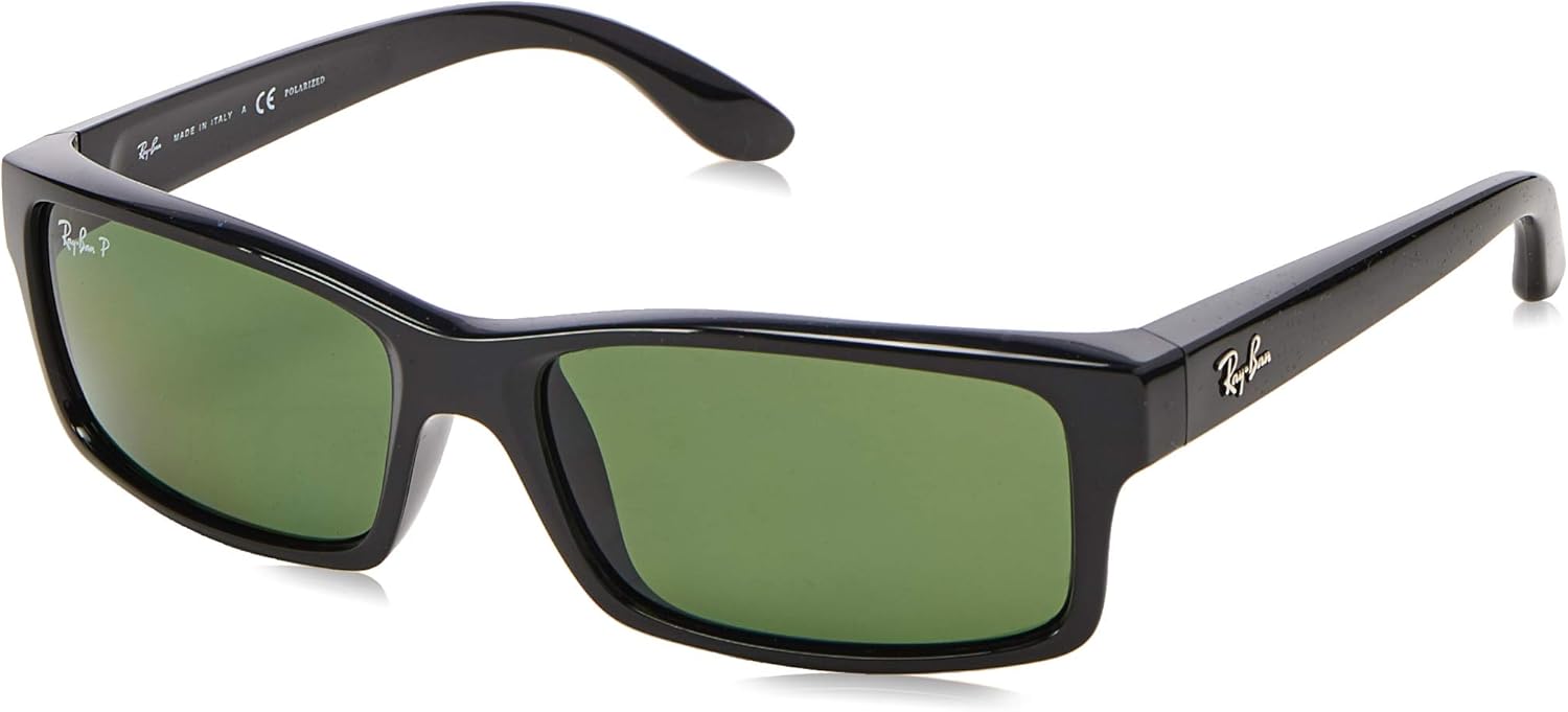 RayBan RB4151 Rectangular Sunglasses, Black/Polarized