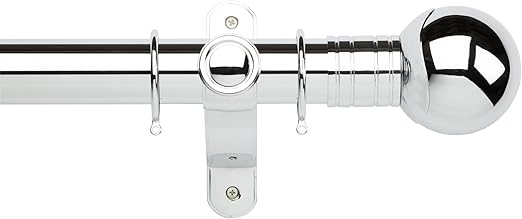 Hallis Hudson 50mm Galleria Metals Chrome Curtain Pole With A Ball