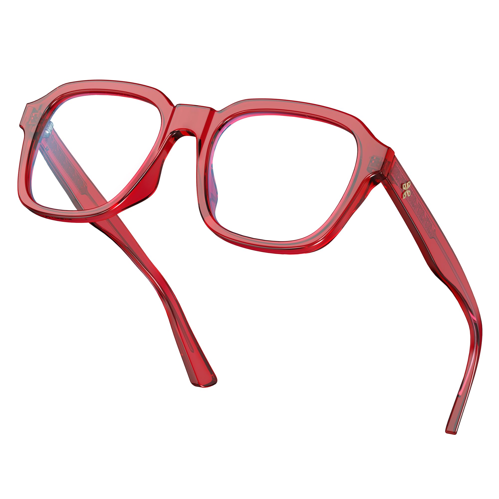 Photo 1 of VISOONE Oversized Square Blue Light Blocking Glasses Fashion Computer Eyewear for Women and Men BENNETT