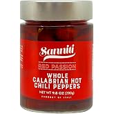 Sanniti Red Passion Calabrian Whole Hot Long Chili Peppers, 9.8 oz