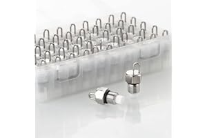 50 Pack 1/8" NPT Pin Jet Stainless Steel Misting Nozzles with PP Filter - Replacement Heads for Outdoor Cooling & High Pressu