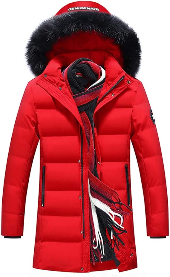 Amazon ダウンジャケットメンズ ダウンコート防寒ロング丈四色黒軽量down Jacketダークダウンスポーツダウン暖かいフード付きシンプル 冬ブルゾンカジュアルお兄系コーディネート無地l 8l レッド 4xl コート ジャケット 通販