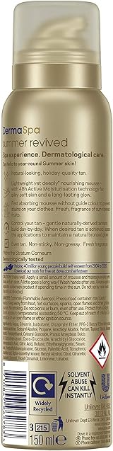 Dove DermaSpa Fair Medium Gradual Tan Mousse 150ml Summer Revived + Mitt view 7