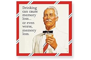 Design Design Memory Loss Cocktail Napkins, 5", Multicolor