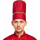 Hyzrz Tall Chef Hat Adult Adjustable Elastic Baker BBQ Grill Kitchen Cooking Chef Cap for Mother Father Day Birthday Gift