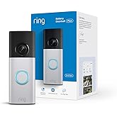 Ring Battery Doorbell Plus (newest model), Retinal 2K with wide-angle video, up to 6x Enhanced Zoom, Night Vision, and Quick 