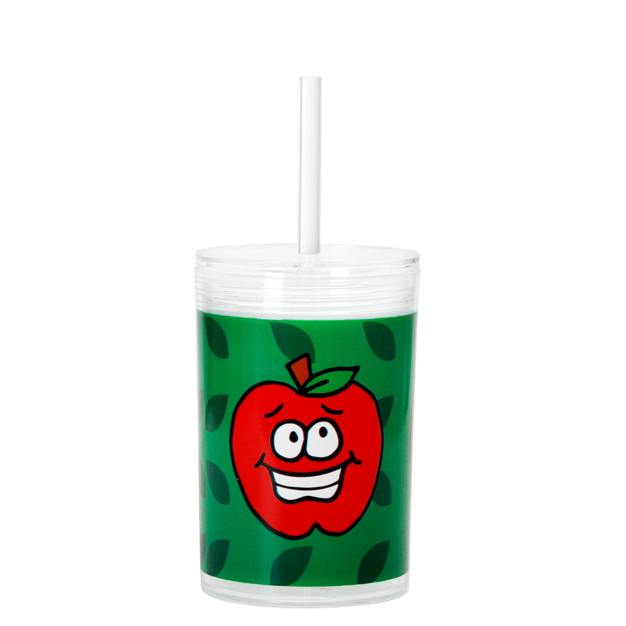 Photo 1 of ***(MISSING STRAW)***Youngever Kids Tritan Cup with Straws, Reusable 14 Ounce Toddler Cup with Lid and Straw, Unbreakable Kids Tritan Tumbler with Straw (Apple)
