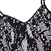 Haoduoyi Womens Sparkly Sequin V Neck Spaghetti Strap Party Top Shirt