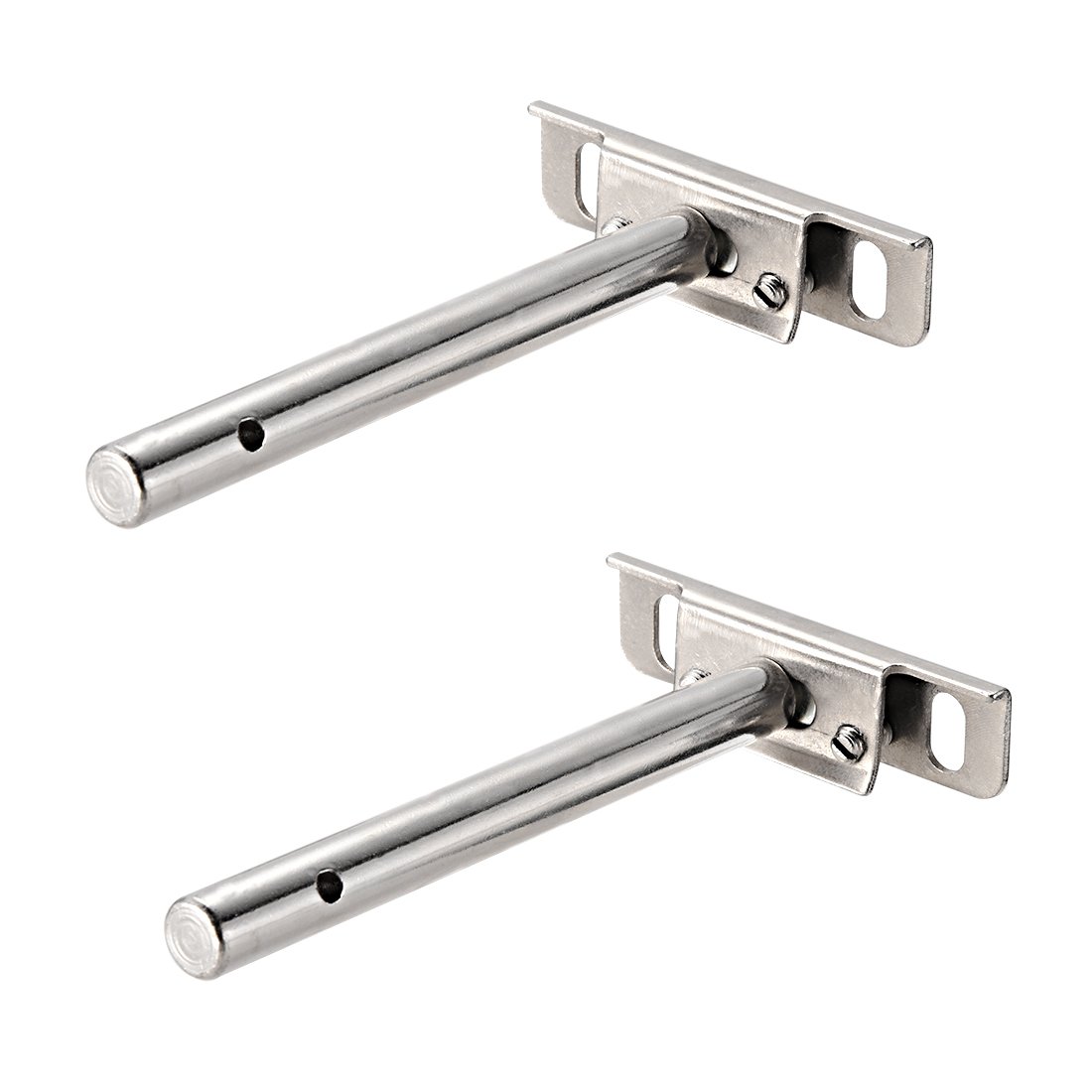 Sourcingmap Invisible Floating Shelf Brackets, 76mmx130mm, Adjustable Hidden Blind Supports for Concealed Shelves, Pack of 2